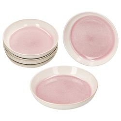 02-162834-MamboCat-Reactive-Glaze-Suppenteller-6er-Set.jpg 6er Set REACTIVE GLAZE PARIS Suppenteller Creme & Pink aus Steingut_Bild_2