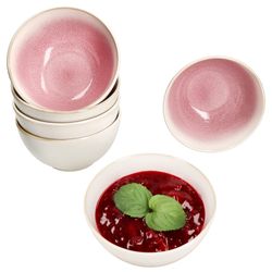 01-162837-MamboCat-Reactive-Glaze-Paris-Mueslischale-14cm-6er-Set-Deko-01.jpg 6er Set REACTIVE GLAZE PARIS Müslischale 14cm Creme & Pink aus Steingut_Bild_1