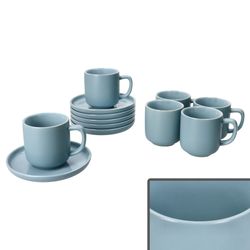 02-414141-414158-Ritzenhoff-und-Breker-Jasper-Graublau-Espressotasse-Untertasse-6er-Set.jpg 6er Set Jasper Graublau Espressotassen mit Untertassen aus Steingut - 6x 414141 & 6x 414158_Bild_2