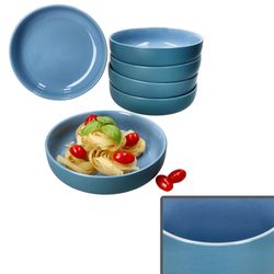 01-414387-Ritzenhoff-und-Breker-Jasper-Ozeanblau-Suppenteller-19cm-6er-Set-Deko.jpg 6er Set Jasper Ozeanblau Suppenteller aus Steingut - 414387_Bild_1