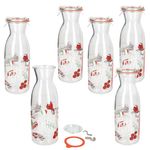 6er Set Palermo Karaffe 1 Liter + Weck-Glasdeckel + Einkochring + Klammern - 806076_Bild_2