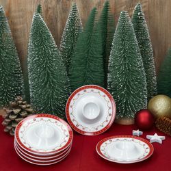 03-162867-MamboCat-Weihnachtstraum-Eierbecher-Ambientebild-01.jpg 6er Set Weihnachtstraum Eierbecher mit Ablage aus Porzellan für 6 Personen_Bild_3