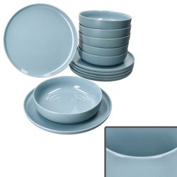 02-414196-414226-Ritzenhoff-und-Breker-Jasper-Graublau-12tlg-Tafelservice.jpg 12tlg Tafelservice Jasper Graublau aus Steingut - 6x 414196 & 6x 414226_Bild_2