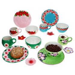 01-24307521-HIT-Flori-Flower-Fruehstuecksset-16tlg-Deko.jpg 16tlg Frühstücksset FLORI FLOWER bunt für 4 Personen aus Steingut - 24307521_Bild_1