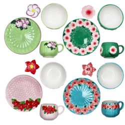 05-24307521-HIT-Flori-Flower-Fruehstuecksset-16tlg-Gesamt.jpg 16tlg Frühstücksset FLORI FLOWER bunt für 4 Personen aus Steingut - 24307521_Bild_6