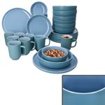 32tlg Kombiservice Jasper Ozeanblau für 8 Personen aus Steingut - 8x 414271 + 8x 414363 + 8x 414370 + 8x 414387a_Bild_1