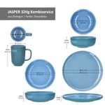 32tlg Kombiservice Jasper Ozeanblau für 8 Personen aus Steingut - 8x 414271 + 8x 414363 + 8x 414370 + 8x 414387a_Bild_6