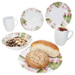 01-582760-582750-Maeser-OSSIA-Tearosa-Exotic-Fruehstuecksset-6tlg-Deko.jpg 6tlg Frühstücksset OSSIA Tearose EXOTIC für 2 Personen aus Steingut - 582760/582750_Bild_1