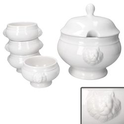 02-162426-113093-5tlg-Set-LEO-Loewenkopfterrine-2L-und-4x0-25L.jpg 25L weiß aus Steingut _Bild_2
