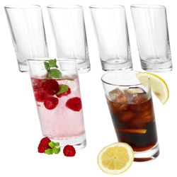 01-11007020S-Borgonovo-Pisa-Longdrink-Glaeser-360ml-6er-Set-Deko.jpg 6er Set PISA schräge Longdrink-Gläser aus Glas - 11007020S_Bild_1