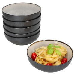 01-24321922-HIT-Reavtive-Glaze-Grey-Kos-Dark-Cement-Schale-17x6cm-6er-Set-Deko.jpg 6er Set Schale Reactive Glaze Dark Cement für 6 Personen aus Steingut – 24321922_Bild_1
