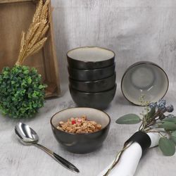 05-24321908-HIT-Reavtive-Glaze-Grey-Kos-Dark-Cement-Schale-12x6cm-Ambientebild-02.jpg 6er Set Puddingschale Reactive Glaze Dark Cement für 6 Personen aus Steingut – 24321908_Bild_5