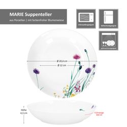 06-163028-MamboCat-Marie-Suppenteller-Bemassung.jpg 6er Set MARIE Suppenteller Porzellan für 6 Personen_Bild_6