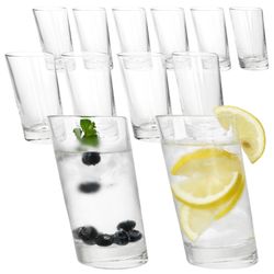 01-11007020S-Borgonovo-Pisa-Longdrink-Glaeser-360ml-12er-Set-Deko.jpg 12er Set PISA schräge Longdrink-Gläser aus Glas - 11007020S_Bild_1