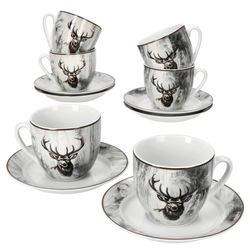 02-162749-162750-MamboCat-Alois-Hirsch-Kaffeetasse-mit-Untertasse-6er-Set.jpg 6er Set Kaffeetassen mit Untertassen ALOIS Porzellan für 6 Personen_Bild_2