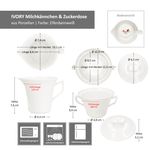2tlg Set Milchkännchen & Zuckerdose IVORY aus Porzellan_Bild_6