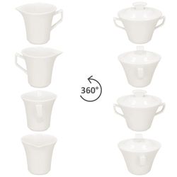 04-162584-162585-MamboCat-Ivory-Milchkaennchen-und-Zuckerdose-360-Grad-Ansicht.jpg 2tlg Set Milchkännchen & Zuckerdose IVORY aus Porzellan_Bild_3