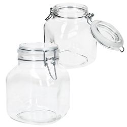 02-17212520S-Borgonovo-Prima-Vorratsglas-2L-eckig-2er-Set.jpg 2er Set Einmachglas eckig Bügelverschluss PRIMA 2L - 17212520S_Bild_2