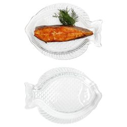 01-11190-Toker-Oslo-Fischplatte-Glas-S-24x17cm-2er-Set-Deko.jpg 2er Set OSLO Fischplatte Größe S aus Glas - TT11190_Bild_1