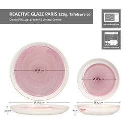 06-162834-162833-MamboCat-Reactive-Glaze-12tlg-Tafelservice-Bemassung1.jpg 12tlg Tafelservice REACTIVE GLAZE PARIS Creme & Pink aus Steingut_Bild_7