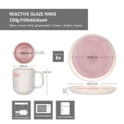 06-162835-162836-MamboCat-Reactive-Glaze-Paris-12tlg-Fruehstuecksservice-Bemassung.jpg 12tlg Frühstücksset REACTIVE GLAZE PARIS Creme & Pink Steingut für 6 Personen_Bild_7