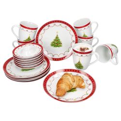 01-162157-161867-162867-MamboCat-Weihnachtstraum-Fruehstuecksset-18tlg-Deko.jpg 6x Kaffeebecher & 6x Eierbecher aus Porzellan_Bild_1