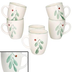 02-23105864-HIT-Holly-Mistelzweig-Berry-Kaffeebecher-6er-Set.jpg 6er Set Holly Kaffeebecher Steingut für 6 Personen - 23105864_Bild_2