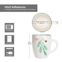 06-23105864-HIT-Holly-Mistelzweig-Berry-Kaffeebecher-Bemassung.jpg 6er Set Holly Kaffeebecher Steingut für 6 Personen - 23105864_Bild_7