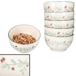 01-23105858-HIT-Holly-Mistelzweig-Berry-Mueslischale-6er-Set-Deko.jpg 6er Set Holly Müslischale Steingut für 6 Personen - 23105858_Bild_1