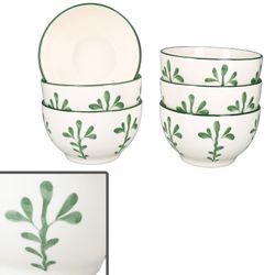 02-23105894-HIT-Tanne-gruen-Tree-Mueslischale-6er-Set.jpg 6er Set Wald grün Müslischale Steingut für 6 Personen - 23105894_Bild_2