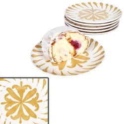 01-23105918-HIT-Tanne-gelb-Tree-Kuchenteller-6er-Set-Deko.jpg 6er Set Wald ocker Kuchenteller Steingut für 6 Personen - 23105918_Bild_1