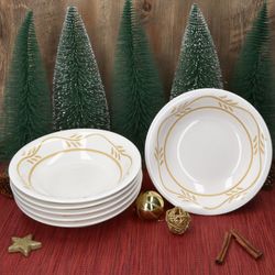 03-23105923-HIT-Tanne-gelb-Tree-Suppenteller-Ambientebild-01.jpg 6er Set Wald ocker Suppenteller Steingut für 6 Personen - 23105923_Bild_3