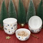 6er Set Stars schwarz-gold Müslischale Steingut für 6 Personen - 23108256_Bild_3