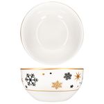 6er Set Stars schwarz-gold Müslischale Steingut für 6 Personen - 23108256_Bild_4