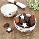 6er Set Stars schwarz-gold Müslischale Steingut für 6 Personen - 23108256_Bild_5