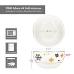 6er Set Stars schwarz-gold Müslischale Steingut für 6 Personen - 23108256_Bild_6