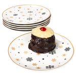 6er Set Stars schwarz-gold Kuchenteller Steingut für 6 Personen - 23108240_Bild_2