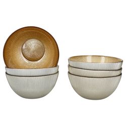 02-23108323-HIT-Kairo-gold-Mueslischale-Glas-6er-Set.jpg 6er Set Kairo Gold Müslischale aus Glas für 6 Personen - 23108323_Bild_2