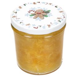 04-00080691-Sturz-TO82-Candyman-Deckel-350er-Einzeln-schraeg-gelbe-Marmelade.jpg 12er Set Sturzglas 350 ml To 82 Candyman Deckel incl. Rezeptheft_Bild_4