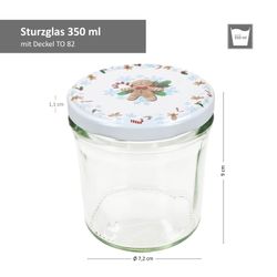 05-00080691-Sturz-TO82-Candyman-Deckel-350er-Glas-Bemassung.jpg 12er Set Sturzglas 350 ml To 82 Candyman Deckel incl. Rezeptheft_Bild_5