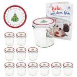 12er Set Sturzglas 350 ml To 82 Weihnachtstraum Deckel incl. Rezeptheft_Bild_2