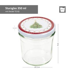 05-00080692-Sturz-TO82-Weihnachtstraum-Deckel-350er-Glas-Bemassung.jpg 12er Set Sturzglas 350 ml To 82 Weihnachtstraum Deckel incl. Rezeptheft_Bild_5