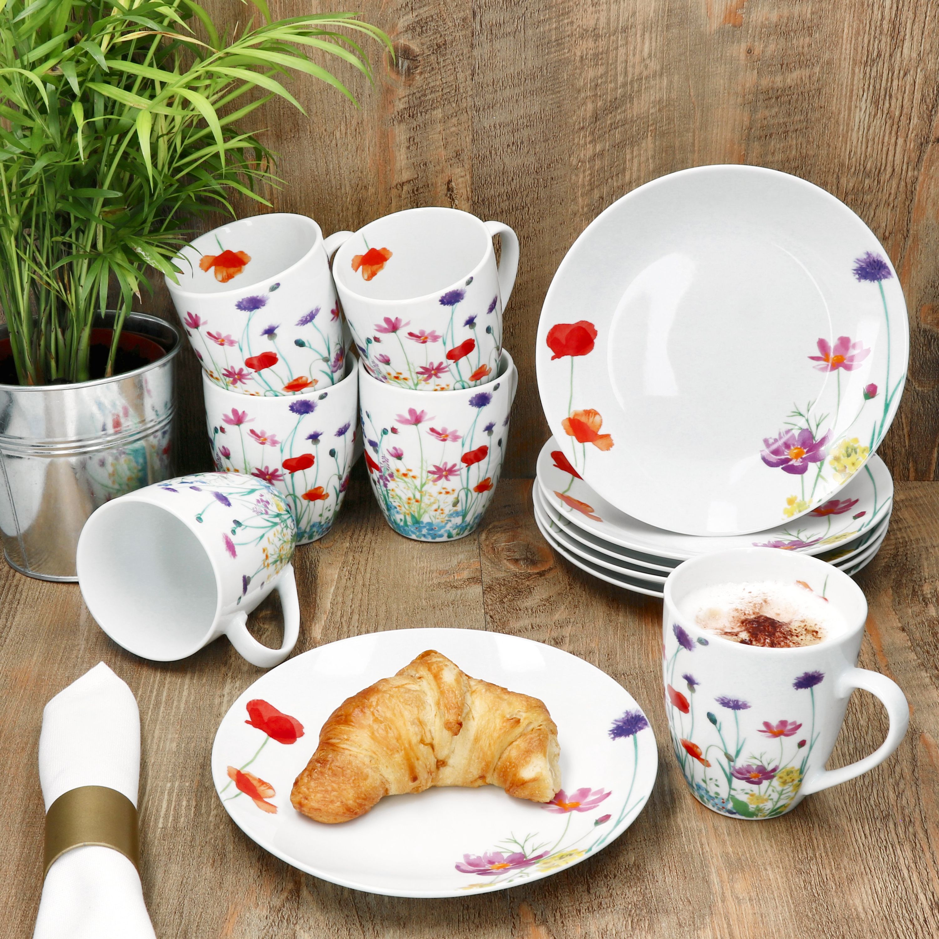 12tlg Frühstücksset MARIE Porzellan für 6 Personen****Vorpackplatz: REIHE 42.6///PLATZ 26