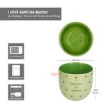 2er Set I LOVE MATCHA Becher ohne Henkel grün Steingut - 24302468_Bild_6
