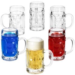 01-13218221S-Borgonovo-Mini-Masskrug-Schnapsglas-4cl-6er-Set-Deko.jpg 6er Set Mini-Maßkrug Schnapsglas 4cl aus Glas – 13218221S_Bild_1