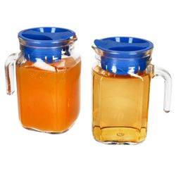 01-13109528S-Borgonovo-Kora-Kuehlschrankkrug-0-5L-blau-2er-Set-Deko.jpg 5L aus Glas mit blauem Kunststoff-Deckel – 13109528S_Bild_1