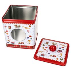 02-R0092-VNUT-Easy-Life-Vintage-Nutcracker-Keksdose-Blech-mit-Sichtfenster-schraeg-offen-01.jpg Gebäckdose VINTAGE NUTCRACKER viereckig aus Metall - R0092#VNUT_Bild_2
