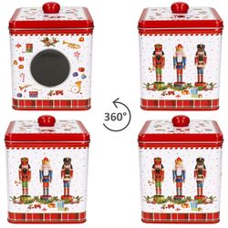 04-R0092-VNUT-Easy-Life-Vintage-Nutcracker-Keksdose-Blech-mit-Sichtfenster-360-Ansicht.jpg Gebäckdose VINTAGE NUTCRACKER viereckig aus Metall - R0092#VNUT_Bild_4