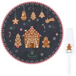 GINGERBREAD Kuchenplatte mit Tortenheber aus Porzellan - R1112#GING_Bild_1