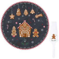 01-R1112-GING-Easy-Life-Gingerbread-Kuchenplatte-mit-Tortenheber.jpg GINGERBREAD Kuchenplatte mit Tortenheber aus Porzellan - R1112#GING_Bild_1